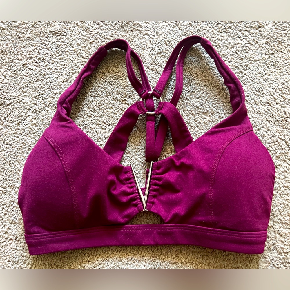 Women's Burgundy Strappy Bralette